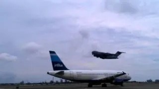 C-17 taking off at JFK