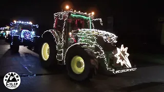 de volledige Verlichte tractorstoet van Vrasene