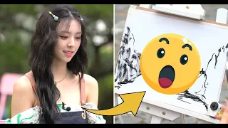 ITZY’s Yuna Made A Painting Using Traditional Materials