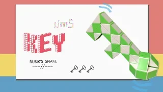 Rubik’s snake 48 : KEY - Step by step & SLOW