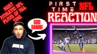 BRITISH GUY FIRST TIME REACTION TO NFL *Nfl Most Athletic Plays Of All Time*