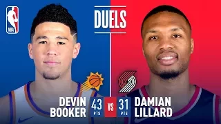 Damian Lillard and Devin Booker Duel it Out In Portland