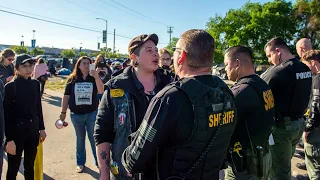 Tempers boil over as Sacramento sheriff's deputies evict homeless