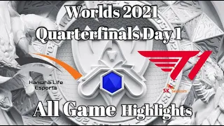 HLE vs T1 All Games Highlights | Worlds 2021 Quarterfinals Day 1