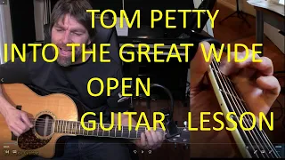 Tom Petty   Guitar lesson - Into The Great Wide Open -  Play along lesson