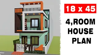 18 by 45 plot ka naksha 18 by 45 ghar ka naksha 18*45 house plan 3D 18x45 duplex house