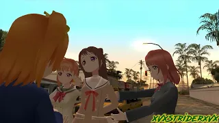 [GTA SA]: Bang Dream X Love Live: Kasumi gets arrested