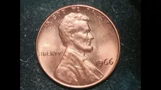 1966 Lincoln Penny (Mintage 2.2 Billion. None produced at D or S mint)