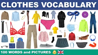 English Vocabulary - 100 CLOTHING ITEMS