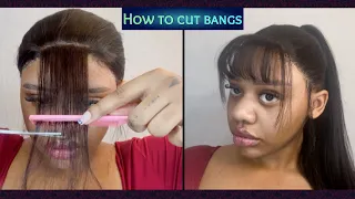How to cut fringe bangs (SUPER EASY)