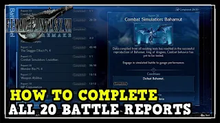 How to Complete All 20 Battle Intel Reports in Final Fantasy 7 Remake (Tips & Tricks)