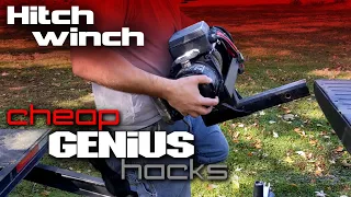 Hitch winch everything. Truck, trailer, garage floor... cheap GENiUS hacks