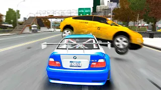 GTA 4 Crazy BMW M3 GTR Crashes and Epic Moments ep.3