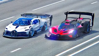 Bugatti Divo GTR vs Bugatti Bolide GTR - Drag Race