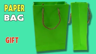 How To Make A Paper Bag For Gift | Origami Shopping Bag
