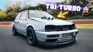 IL A MONTER 3 TURBOS SUR SA GOLF 3 🤯 2.0L TDI !! (MR ÉVO PRÉPA)