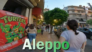 Aleppo , Walking From Holy Bible Street To Bab Al-Faraj Square| Syria 2023