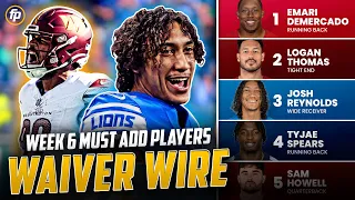 Week 6 Waiver Wire Pickups | Must-Have Players to Add to Your Roster (2023 Fantasy Football)