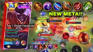 HAYABUSA NEW META STILL WORK AND BEST AGGRESSIVE SOLO RANK 2024 | MOBILE LEGENDS