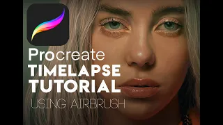 How i Paint Realistic Portrait in iPad Procreate using Soft Airbrush.