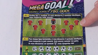 grattage fdj  NOUVEAU TICKET : LE MEGA GOAL !!