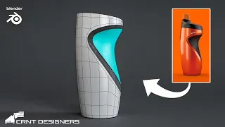 How to model this bottle design _ blender subdivision surface modeling