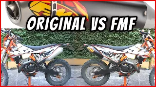 KTM EXCF 350 Scarico Originale VS FMF POWERCORE 4