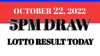 Lotto Result Today 5pm October 22 2022