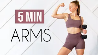 5 MIN ARM WORKOUT - With Weights (Upper Body Toning)