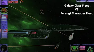 Galaxy Class Fleet VS Ferengi Fleet | Bridge Commander Remastered | Star Trek Ship Battle |