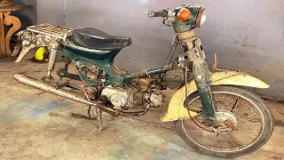 Completely Restored Rusty Old 1981 HONDA Super Cub Motorcycle / Old Abandoned Motorcycle Restoration