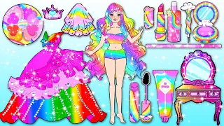 Vestido De Muñeca De Papel - Rainbow VS Poor Rapunzel Make Up & Dress Up Contest - Woa Doll Español