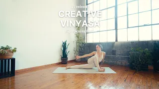 60 Minute Creative Vinyasa | hip opening flow, funky transitions