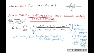 16) Ayrık zaman sistemlerinin gerçeklenmesi (ELE 504 Dijital Kontrol)