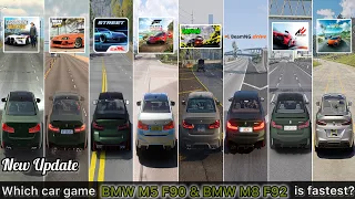 BMW M5 F90 & M8 F92 in CM, Drive Zone Online, CarX Street, FH5, NFS Unbound,  BeamNG, AC, TCM