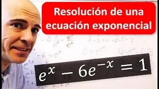 RESOLUCIÓN DE ECUACIONES EXPONENCIALES con base e y cambio de variable