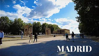 Day at the Park at the Temple of Debod | Madrid Walking Tour | Spain | 4k 60fps HDR