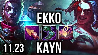 EKKO vs KAYN (JNG) | 14/2/6, Legendary, Rank 11 Ekko | TR Master | 11.23