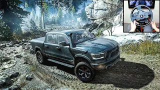 SnowRunner | Dodge Ram 1500 (Generic 1500 Pickup Truck Mod) | Steering Wheel + Shifter | GamePlay