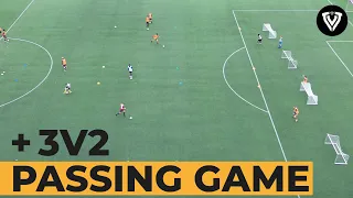 Passing Game + 3V2  | Soccer Drills - Football Exercises | U13 - U14 - U15 - U16