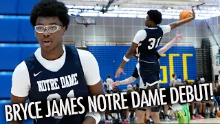 Bryce James Debut! Notre Dame's Newest Basketball Start Shines Bright!