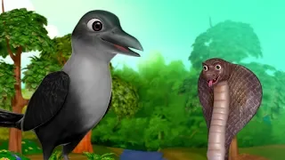 The Snake and the Crow | Telugu Stories for Kids | Infobells