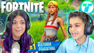 Mi MADRE juega a FORTNITE por primera vez... ¿Victoria magistral?