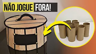 NUNCA MAIS JOGUE ROLO DE PAPEL HIGIÊNICO FORA✨IDEIA INCRÍVEL- Caixa Organizadora com Tampa