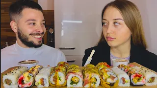 Чуть не разбились на скорости 150 км/час 🫣 Мукбанг СУШИ 🍣