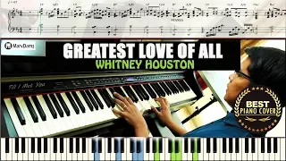 ♪ Greatest Love of All - Whitney Houston / Piano Cover Instrumental  Tutorial Guide