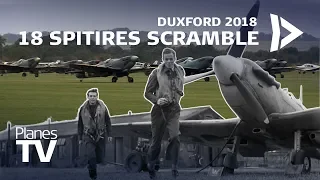 18 Spitfires Scramble - Duxford Battle of Britain Airshow 2018