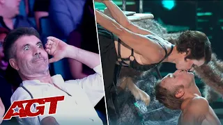Ukranian Couple SHOCKS The Judges with Their Body Movements on America's Got Talent LIVE