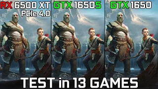 RX 6500 XT vs GTX 1650 Super vs GTX 1650 - Test 13 Games