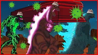 Godzilla Earth & Shin Godzilla VS Siren Head & Venom & Boss Virus - Coffin Dance Song Meme Cover